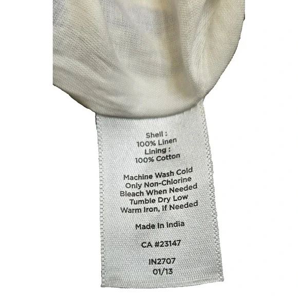 Talbots Size 4 Linen Striped A-Line Skirt Blue White Nautical 2013 Cotton Lined - Picture 5 of 5